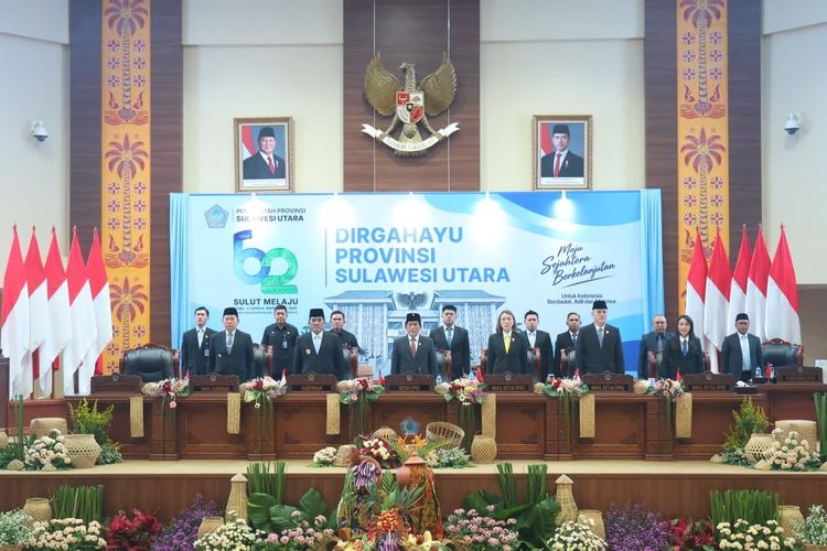 Zainudin Hilimi Hadiri Paripurna HUT Sulut, Simak Pesan Kuat Gubernur Yulius